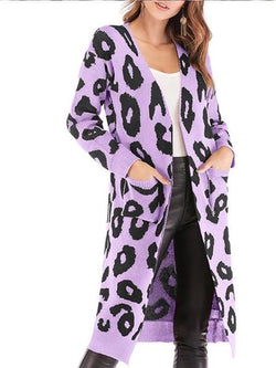 Leopard Print Long Sleeve Cardigan