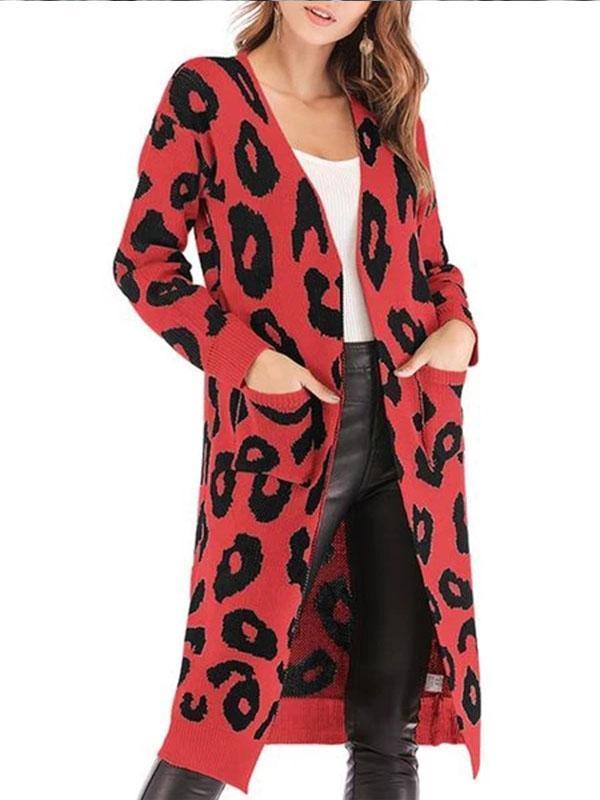 Leopard Print Long Sleeve Cardigan