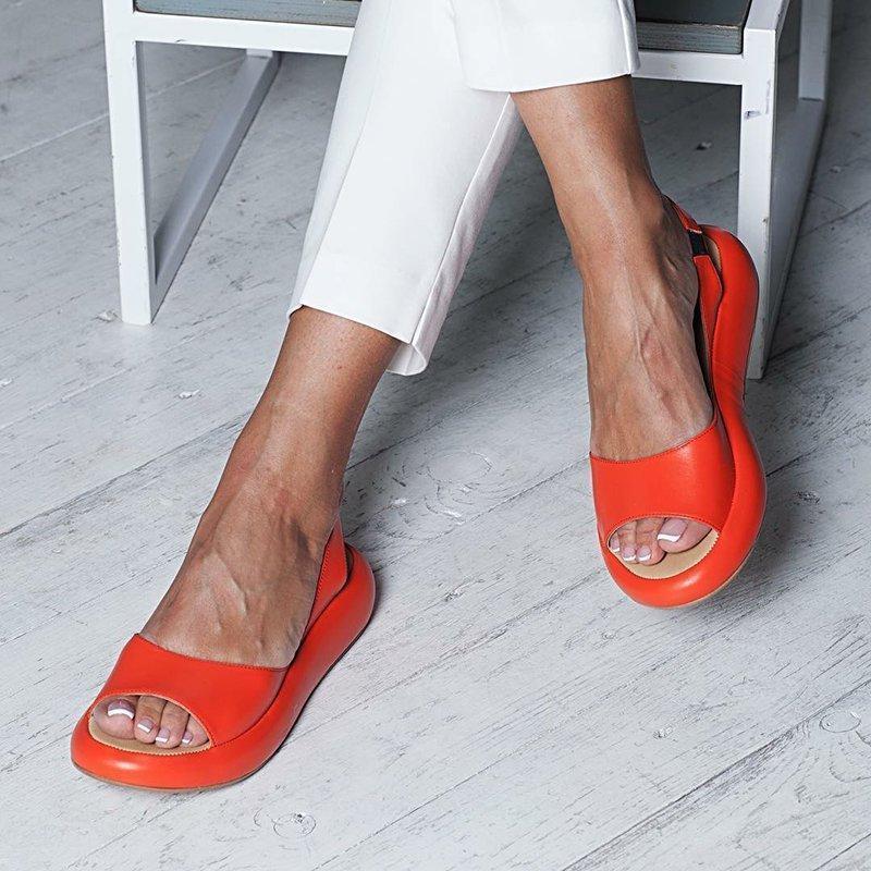 Women Fashion Footbed Peep Toe Slip On Sandals